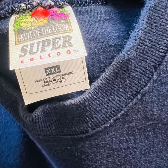 Vintage Mizzou Embroidered XXL Navy T Shirt - Picture 4 of 4